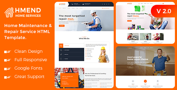 Hmend – Home Maintenance & Repair Service HTML Template