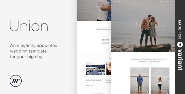 Union – Wedding Template with Page Builder