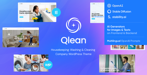 The Qlean – Housekeeping & Cleaning Company WordPress Theme