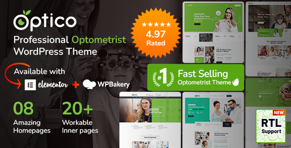 Optico – Optometrist & Eye Care WordPress Theme