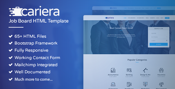 Cariera – Job Board HTML Template