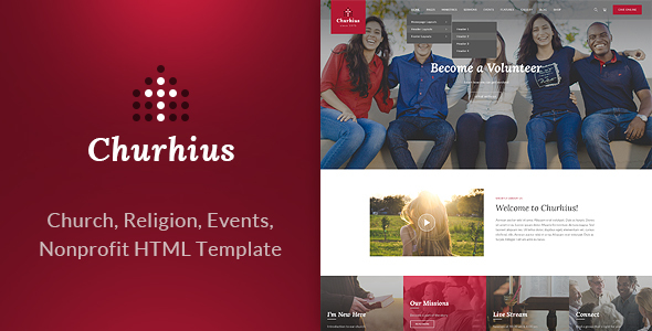 Churhius – Religion HTML Website Template