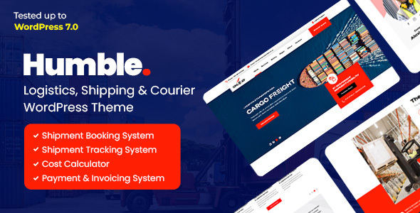 Humble – A WordPress Theme with Shipment Booking & Tracking System