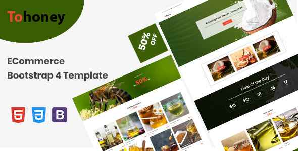 Tohoney – eCommerce Bootstrap 4 Template