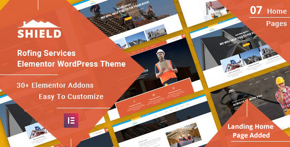 Shield – Roofing Service Elementor WordPress Theme