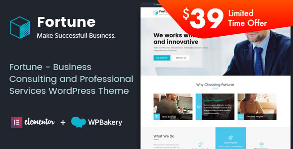Fortune – Business Consulting and Professional Services WordPress Theme