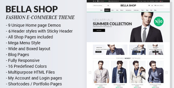 Bella – eCommerce HTML Shop with RTL