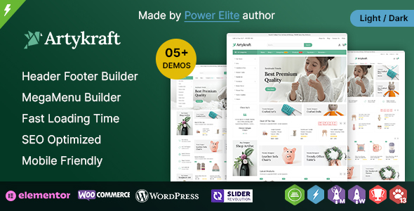 Artykraft WP – Art and Decor Elementor WooCommerce Theme