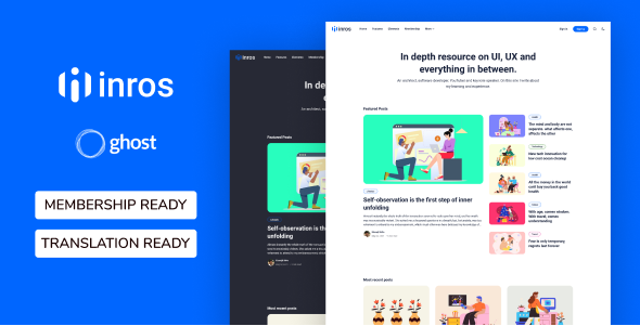 Inros – Multipurpose Ghost blog theme