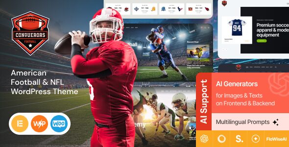 Conquerors – American Football & NFL WordPress Theme
