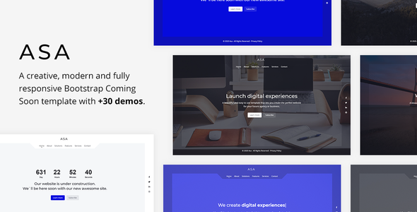 Asa – Responsive Coming Soon Template
