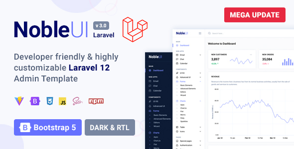 NobleUI – Laravel Admin Dashboard Template