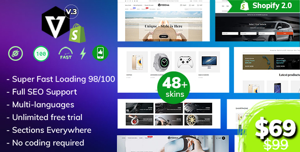 Vodoma – Fastest Multipurpose Shopify Theme