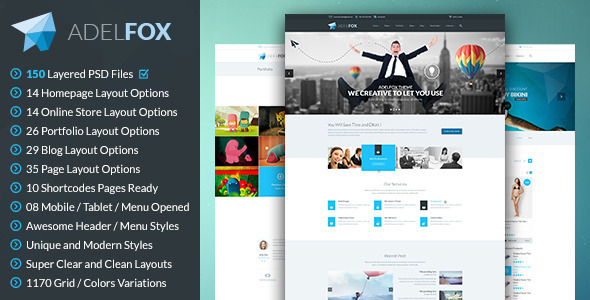 AdelFox – Multi-Purpose PSD Template