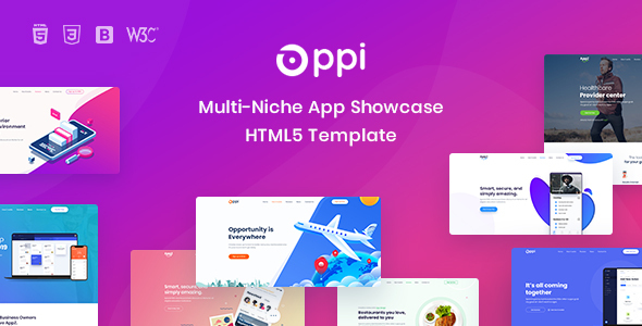 Oppi – Multi-Niche App Showcase HTML5 Template