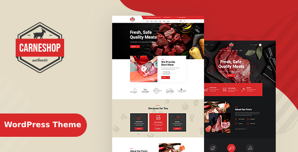 CarneShop – Butcher & Meat Shop WordPress Theme + RTL