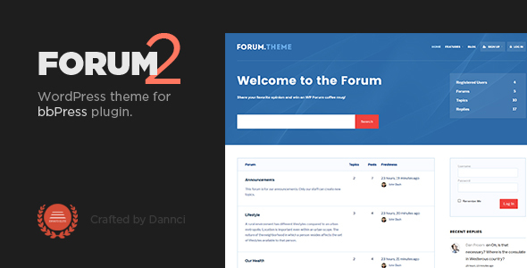 Forum – A Responsive WordPress Theme for bbPress Plugin