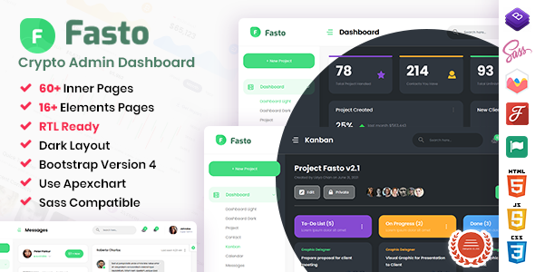 Fasto – Saas Admin Dashboard Template