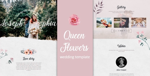 Queen Flowers – Wedding Template