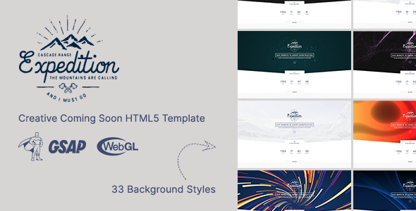 Expedition – Creative Coming Soon HTML5 Template