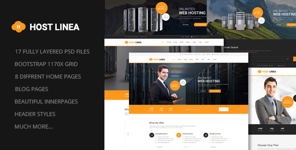 Hostlinea – Web Hosting, Responsive HTML Template