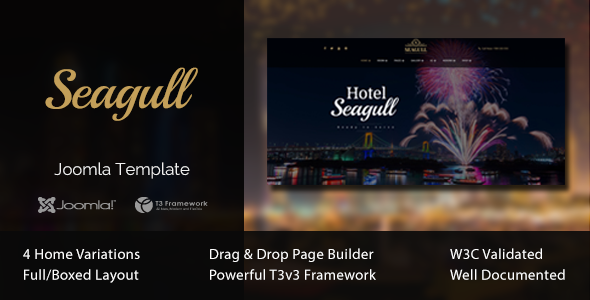 Seagull – Hotel & Resort Joomla Template