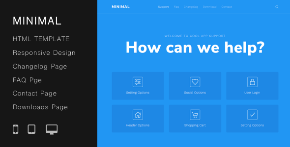 Minimal Helpdesk – Customer Support HTML Template
