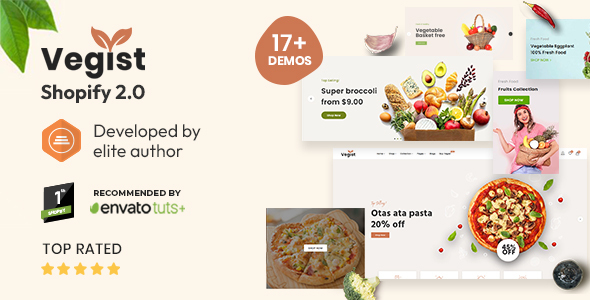 Vegist – The  Vegetables, Supermarket & Organic Food eCommerce Shopify Theme