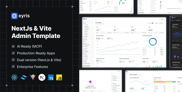 Eyris – NextJs & Vite React Tailwind Admin Template