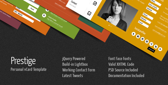 Prestige – Personal vCard Template