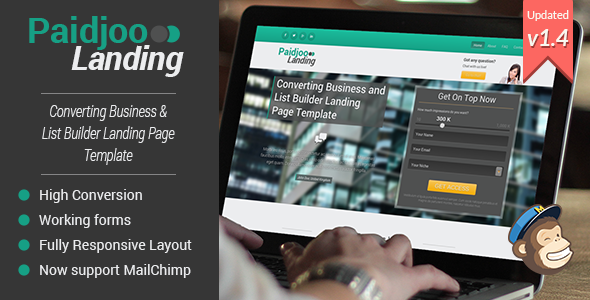 Paidjoo – Business & List Builder Landing Page