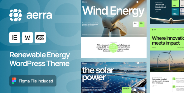 Aerra – Renewable & Green Energy WordPress Theme