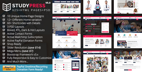 Studypress – Education Course HTML Template