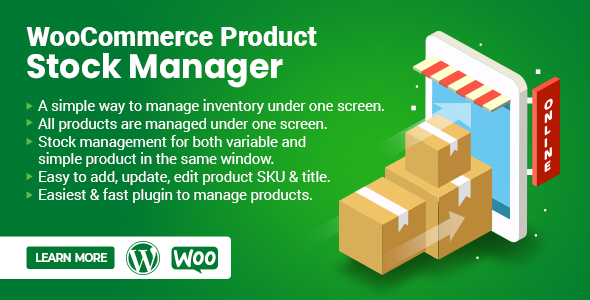 WooCommerce Product Stock Manager – Bulk Inventory & Quantity Editor