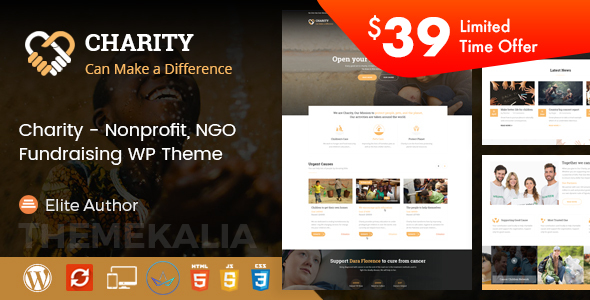 Charity – Nonprofit and Fundraising WordPress Theme
