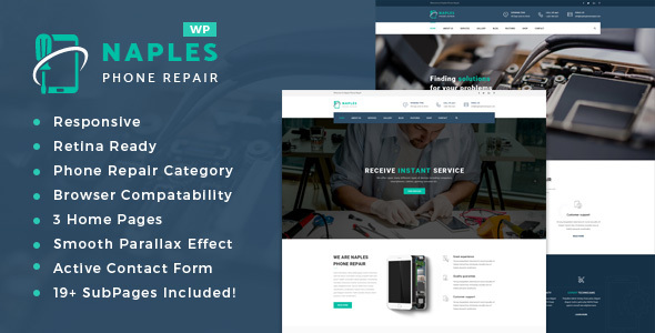 Naples – Phone Repair Shop WordPress Theme