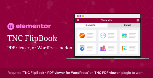 Elementor – TNC FlipBook – PDF viewer for WordPress Addon