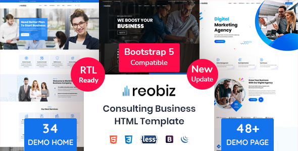 Reobiz – Consulting Business HTML Template