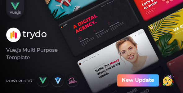 Trydo – Vue JS Creative Agency and Portfolio Template