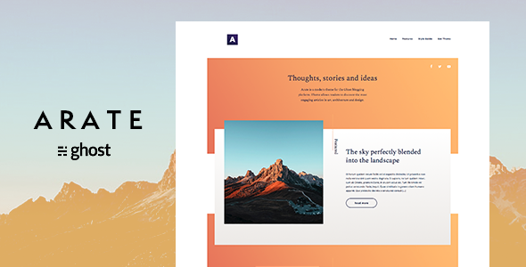 Arate – Minimal Ghost Blog Theme