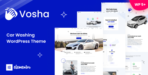 Vosha – Car Wash & Cleaning Service WordPress Theme