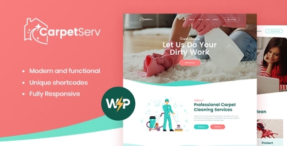 CarpetServ – Cleaning Company & Housekeeping WordPress Theme
