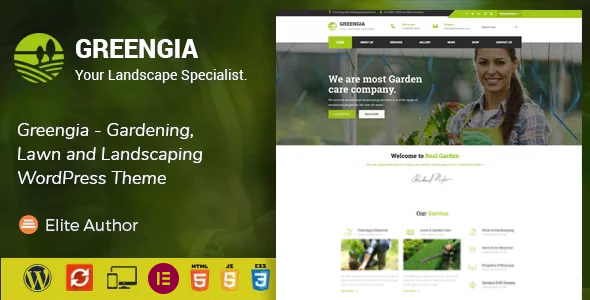 Greengia – Gardening, Lawn and Landscaping WordPress Theme
