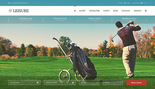 Leisure – Hotel, Resort & Spa HTML Template