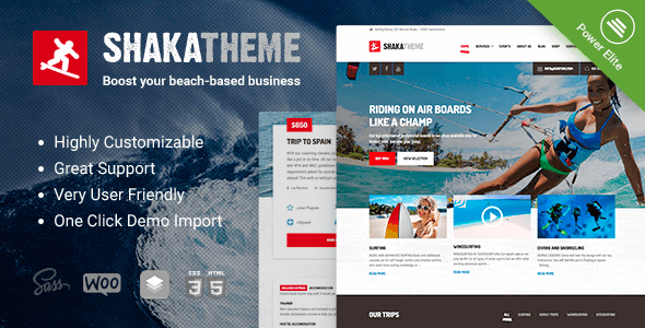 Shaka – A Watersports WordPress Theme