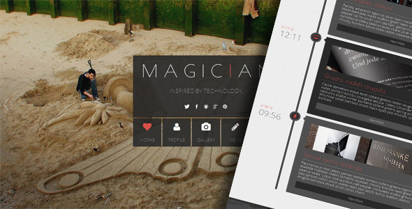 Magician – Responsive Parallax Template