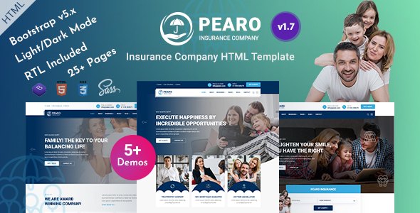 Pearo – Insurance & Loan Company Bootstrap 5 Template