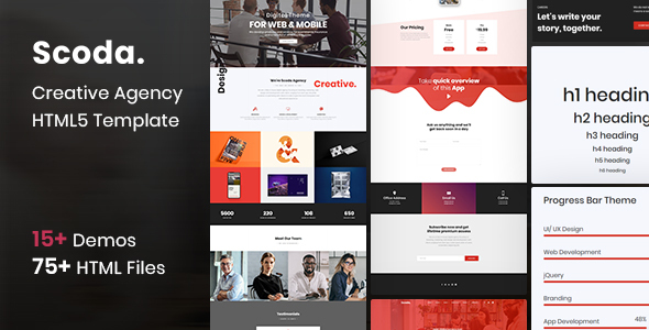 Scoda  – Multipurpose One Page HTML5 Template