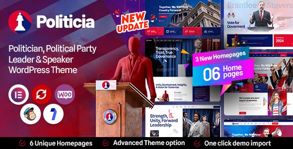 Politicia – Politician & Speaker WordPress Theme