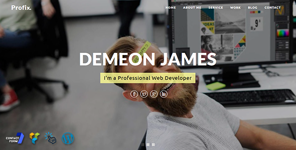 Profix – Personal Portfolio WordPress Theme